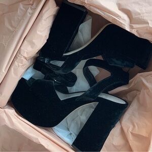 Miu Miu Platform Velvet Heels